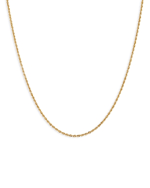 Photos - Pendant / Choker Necklace Bloomingdale's Glitter Rope Link Chain Necklace in 14K Yellow Gold, 18 - 1