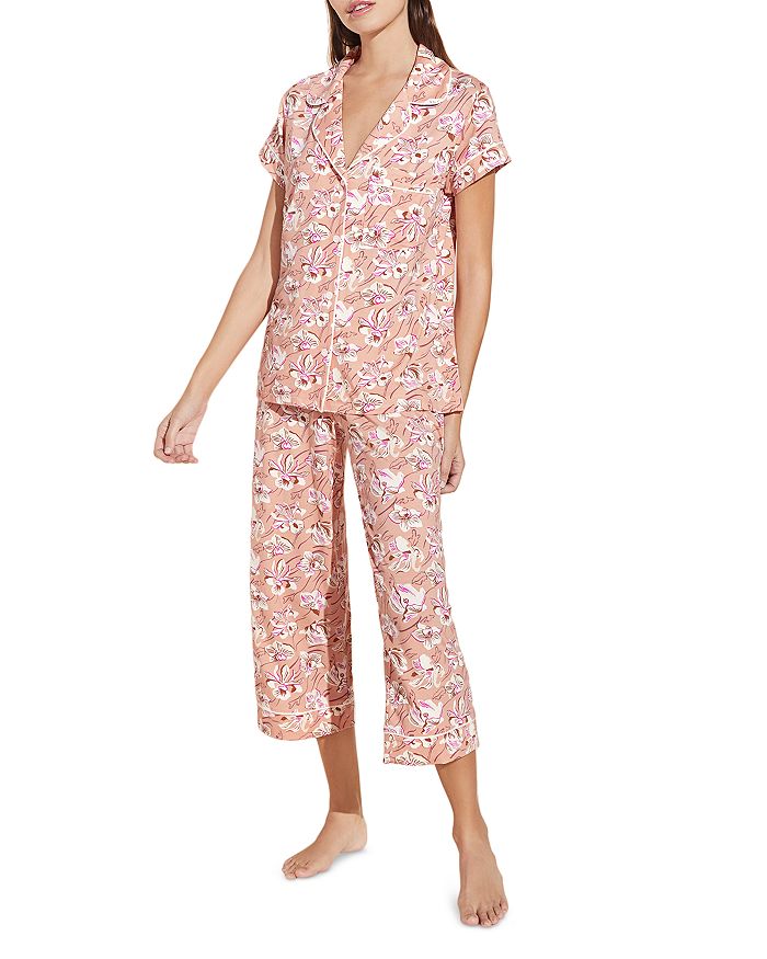 Famulily Women's Casual Floral Print Drawstring Wide Leg Pajama