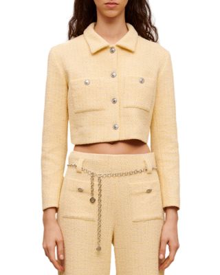 Maje Villo Cropped Tweed Jacket | Bloomingdale's