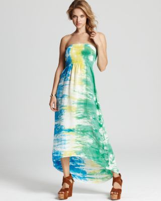 C&C California Dress - Mirage Tie Dye Strapless Maxi Dress | Bloomingdale's