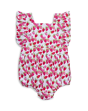 Worthy Threads Girls Bubble Romper in Strawberries - Baby