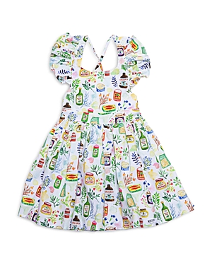 Worthy Threads Girls Ruffle Sleeve Dress in Gourmet Picnic - Little Kid, Big Kid