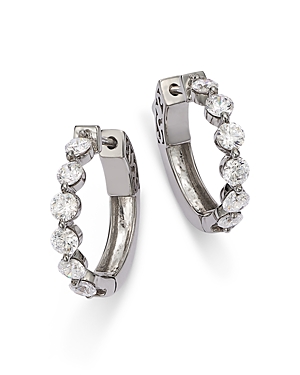 Bloomingdale's Diamond Hoop Earrings in 14K White Gold, 1.50 ct. t.w. - 100% Exclusive