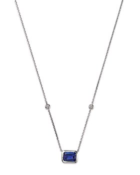 Bloomingdale's - Tanzanite & Diamond Pendant Necklace in 14K White Gold, 18" - 100% Exclusive