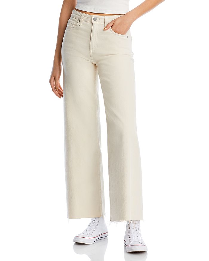 AG Saige High Rise Cropped Wide Leg Jeans in Dried Spring | Bloomingdale's