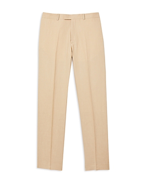 Shop Sandro Classic Fit Linen Pants In Beige