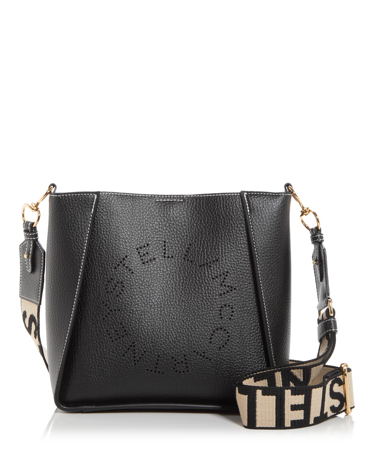 Stella McCartney Logo Crossbody Bag in Black