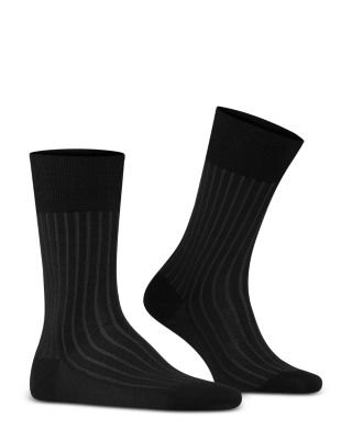 Shadow Mercerized Cotton & Nylon Dress Socks