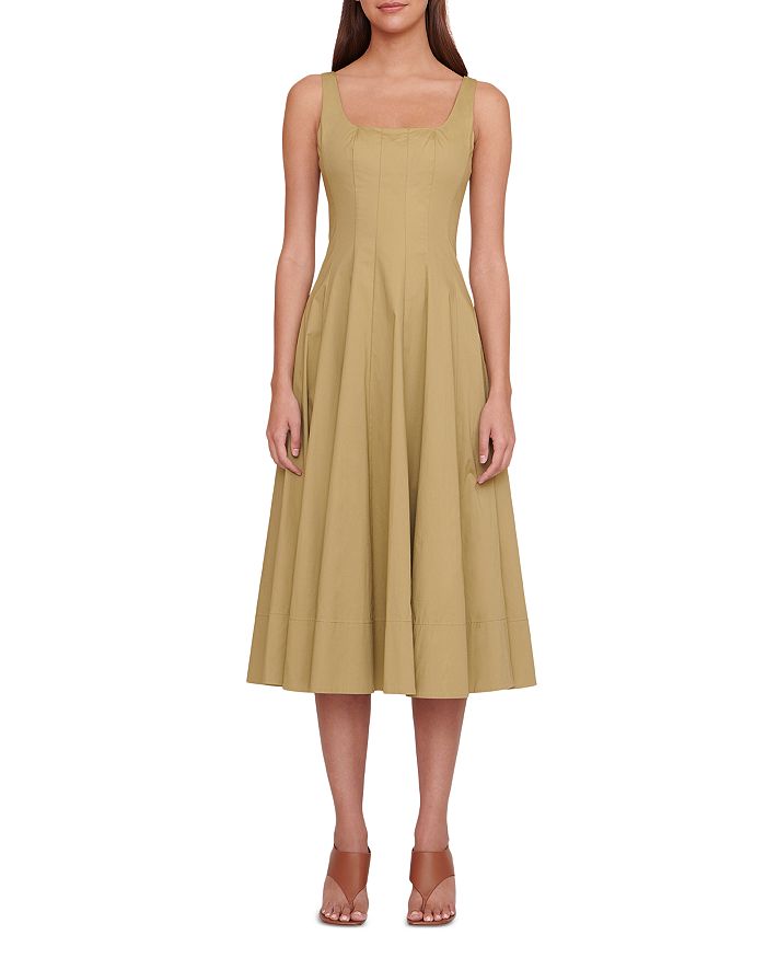 STAUD Wells Dress in Khaki | Bloomingdale's