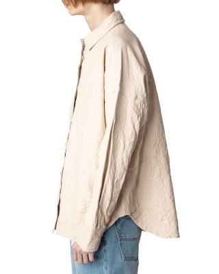 Tamara Crinkled Leather Shirt
