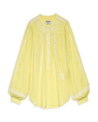 Tigy Embroidered Cotton Blouse