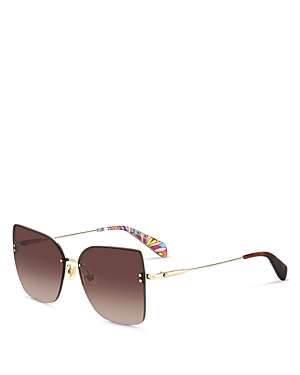 Kate Spade Ariellags 58mm Gradient Cat Eye Sunglasses In Gold/brown Gradient