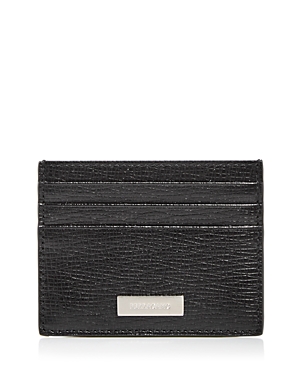 Shop Ferragamo New Revival Leather Card Case In Nero