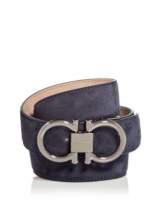 Ferragamo - Men's Double Gancini Suede Belt