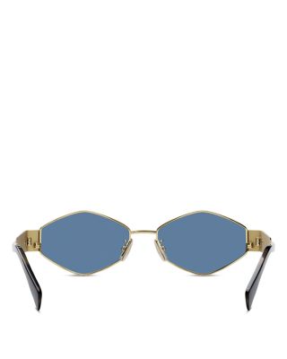 Metal Triomphe Geometric Sunglasses, 54mm