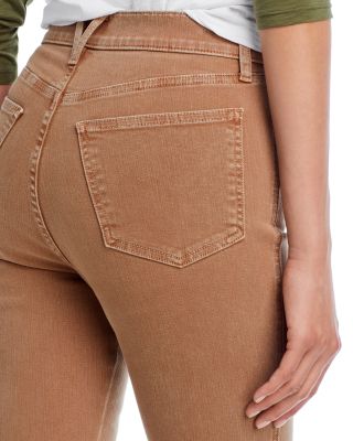 Carson High Rise Ankle Flare Leg Jeans in Tan Sierra 