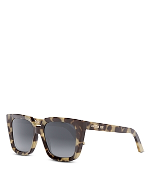 Dior Midnight S1i 24p3 Square Polarized Sunglasses In Havana/gray Polarized Gradient