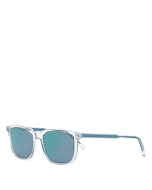 Dior S1i Geometric Sunglasses, 54 Mm In Blue/blue Mirrored Solid