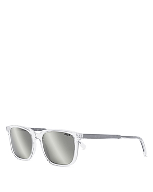 Dior S1i Geometric Sunglasses, 54 Mm In Clear/gray Mirrored Solid