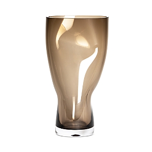 Orrefors Squeeze Small Vase In Smokey Brown