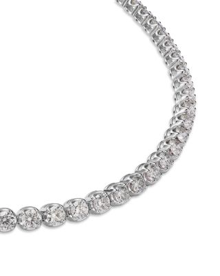 Certified Colorless Diamond Tennis Bracelet in 14K White Gold 5.0 tcw 
