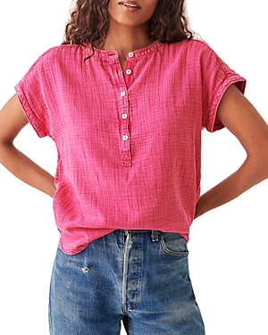 Faherty Dream Desmond Organic Cotton Top In Granita