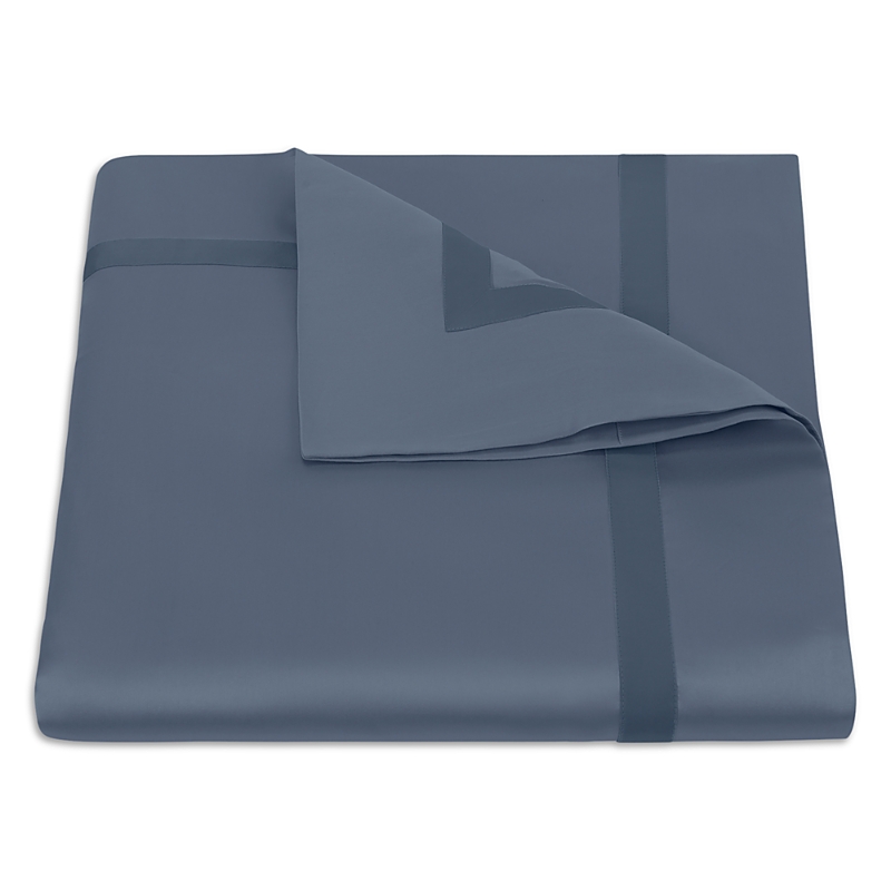 Matouk Nocturne Sateen Duvet Cover, King In Steel Blue