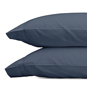 Matouk Nocturne Sateen Standard Pillowcase, Pair In Steel Blue