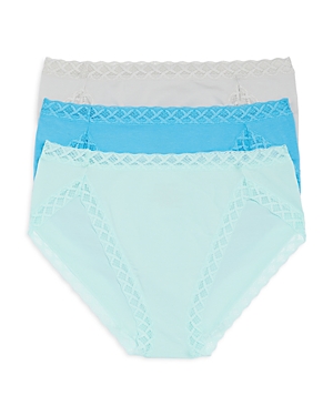 Natori Bliss 3-pack French Cut Briefs In Jul/ln/blu