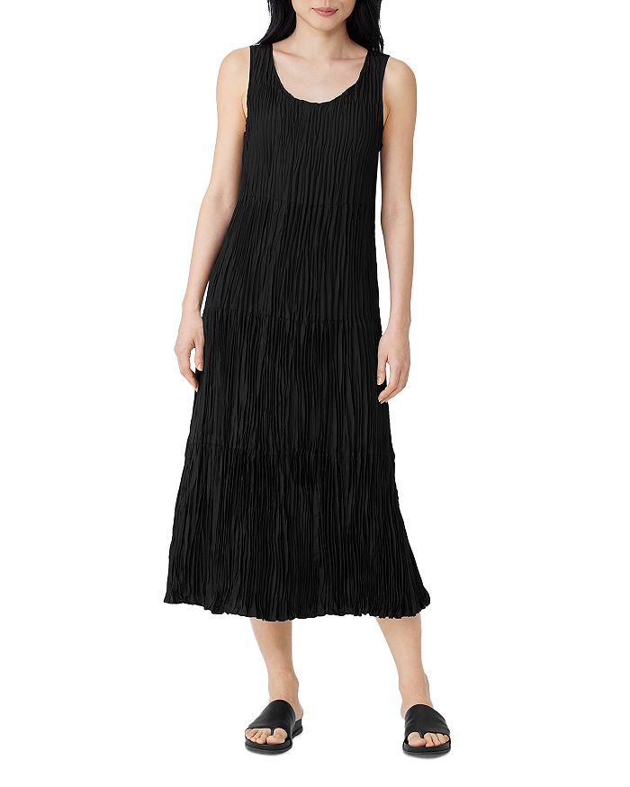 Eileen Fisher Silk Tiered Dress | Bloomingdale's