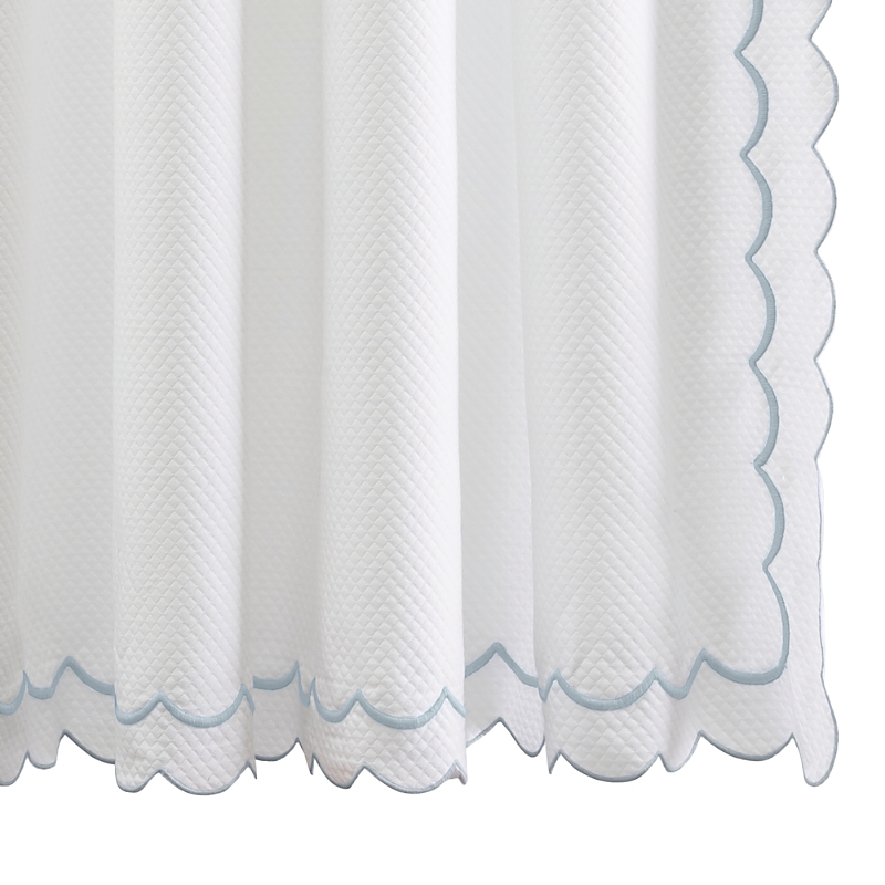 Matouk India Pique Shower Curtain In Pool