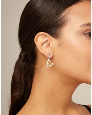  Hammered Heart Hoops