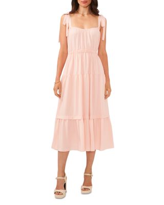 knee length dresses for ladies Linka Off-Shoulder Tie Back Midi Dress White M main image 0