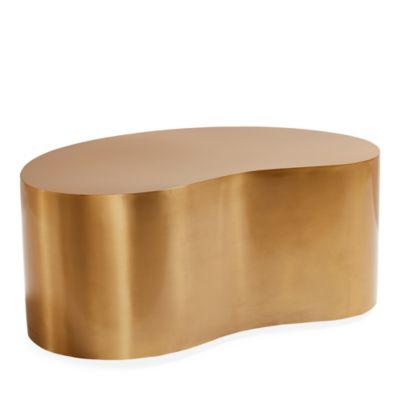 Jonathan Alder Small Brass Kidney Table