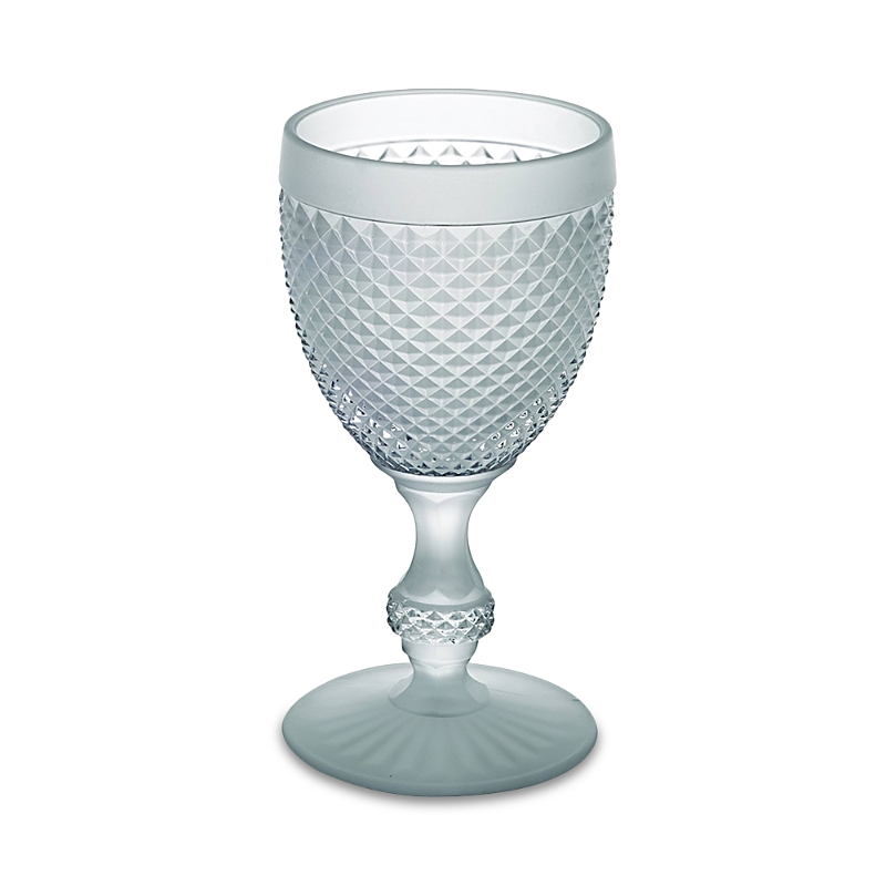 Vista Alegre Bicos Bicolor White Matte And Gloss Goblet In Multi
