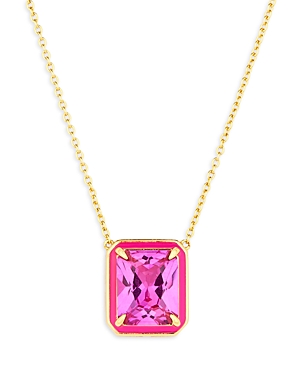 Aqua Tonal Enamel Pendant Necklace, 16 - 100% Exclusive In Pink/gold