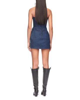 David Koma V Cut Denim Mini Dress | Bloomingdale's