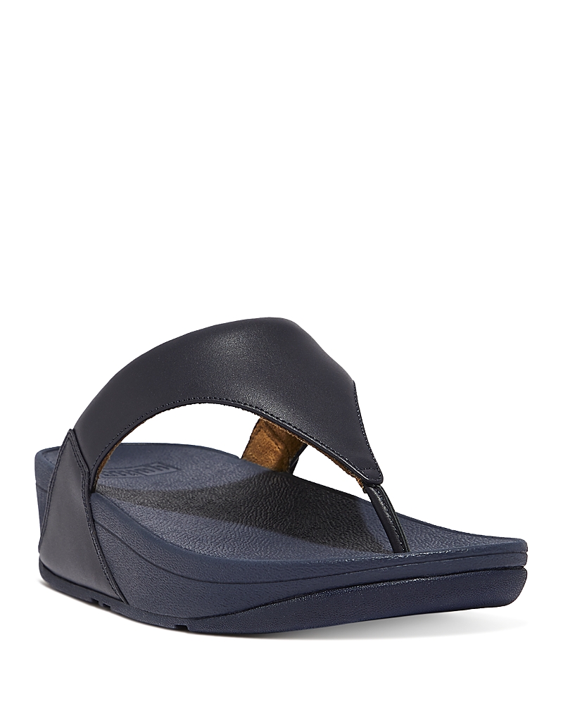 Fitflop Lulu Glitz Toe Post Sandal In Deepest Blue