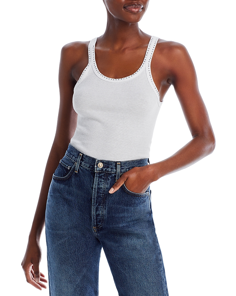 Re/Done Ribbed Cotton Tank Top