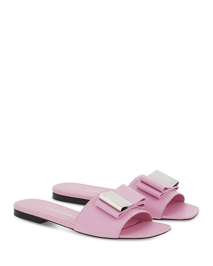 Ferragamo Women's Lyana Leather Slide Sandals | Bloomingdale's