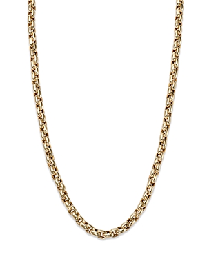 14K Yellow Gold Oval Link Chain Necklace, 18
