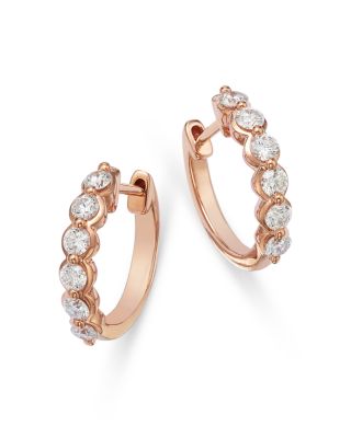 Bloomingdale's Fine Collection - Diamond Small Huggie Hoop Earring Collection in 14K Gold, 0.50 ct. t.w. - Exclusive