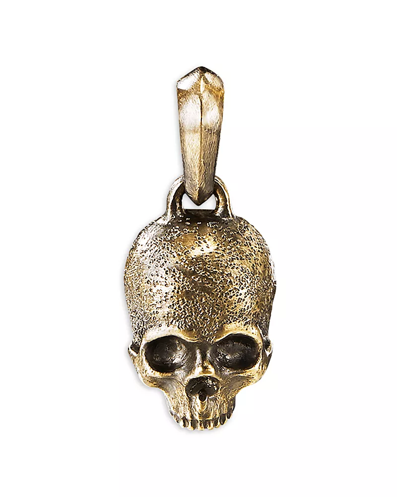 David Yurman Men's 18K Yellow Gold Skull Pendant