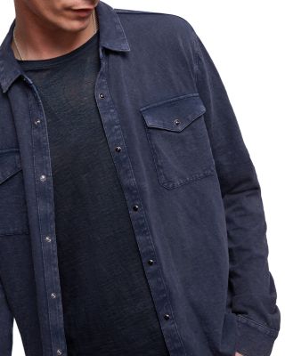 Arvon Cotton Textured Knit Button Down Western Shirt 