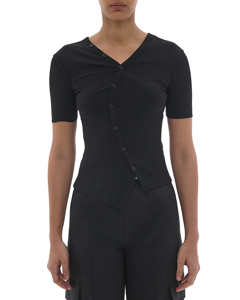 Helmut Lang Asymmetric Short Sleeve Top
