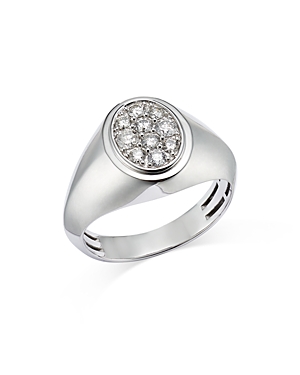 Bloomingdale's Men's Diamond Cluster Ring In 14k White Gold, 0.50 Ct. T.w. - 100% Exclusive