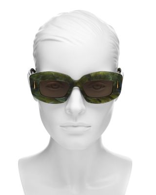 Chunky Anagram Rectangular Sunglasses, 49mm