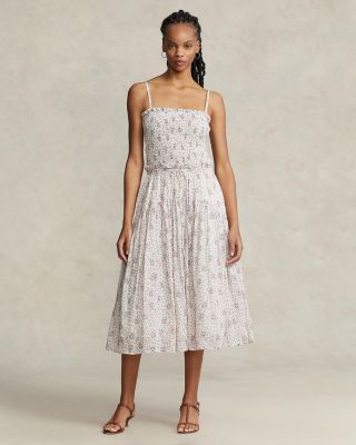 knee length dresses for ladies Jenny Smocked Midi Dress