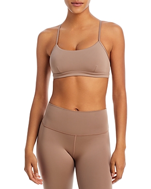 Alo Yoga Airlift Intrigue Sports Bra In Taupe