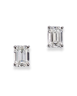 Bloomingdale's Diamond Emerald-Cut Stud Earrings in 14K White Gold, 0.50 ct. t.w. - 100% Exclusive